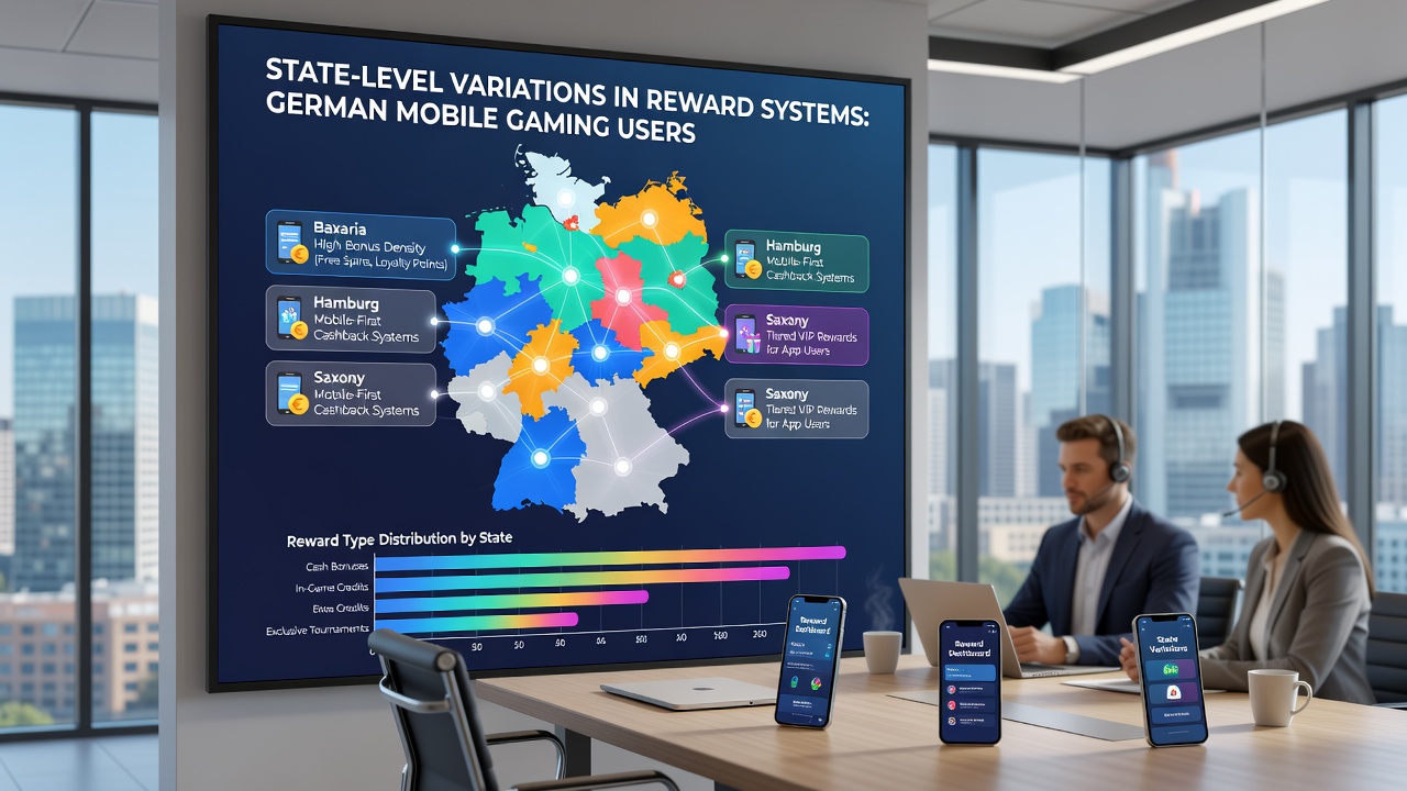 Illustration zu technischen und regionalen Aspekten mobiler Belohnungssysteme