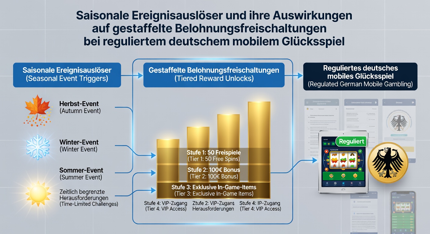 Mobile Schnittstelle mit saisonalen Belohnungsfortschritten