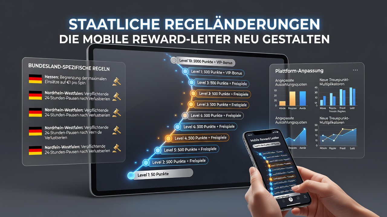 Illustration regionaler Unterschiede in Belohnungsstufen für mobile Nutzer