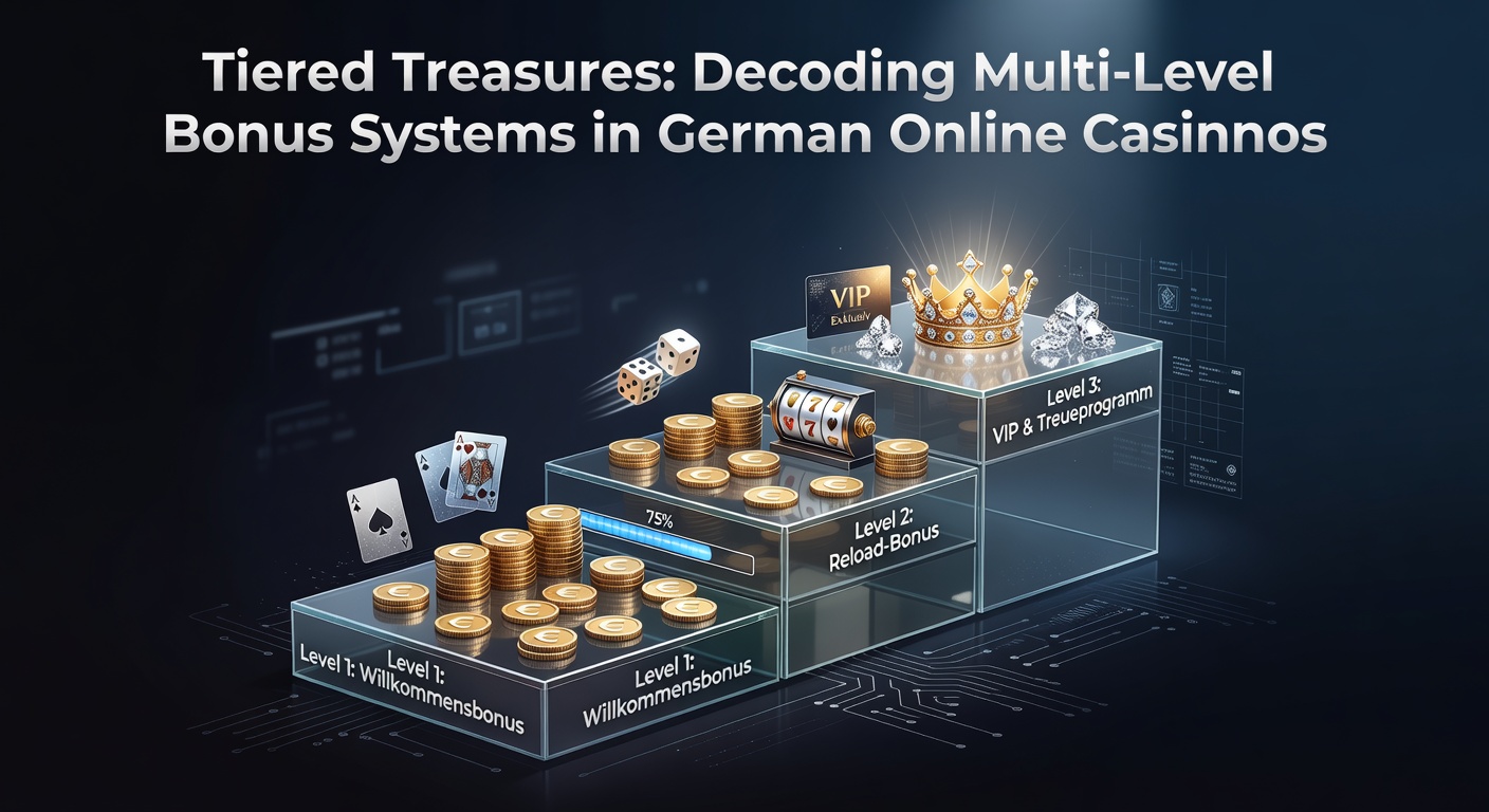 Visuelle Darstellung einer Leiter mit gestuften Boni in einem Online-Casino, die verschiedene Belohnungsebenen zeigt