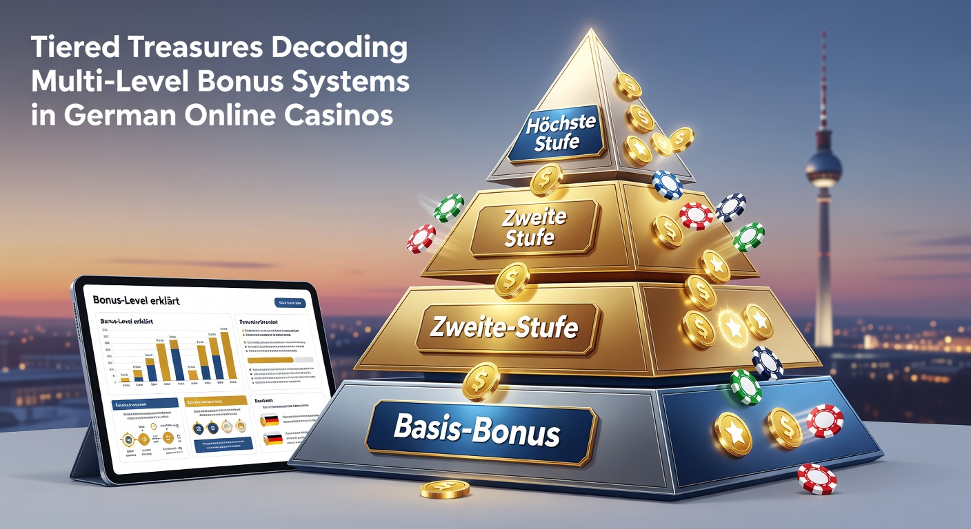Detaillierte Infografik zu VIP-Stufen und Belohnungen in einem deutschen Online-Casino mit Balkendiagrammen