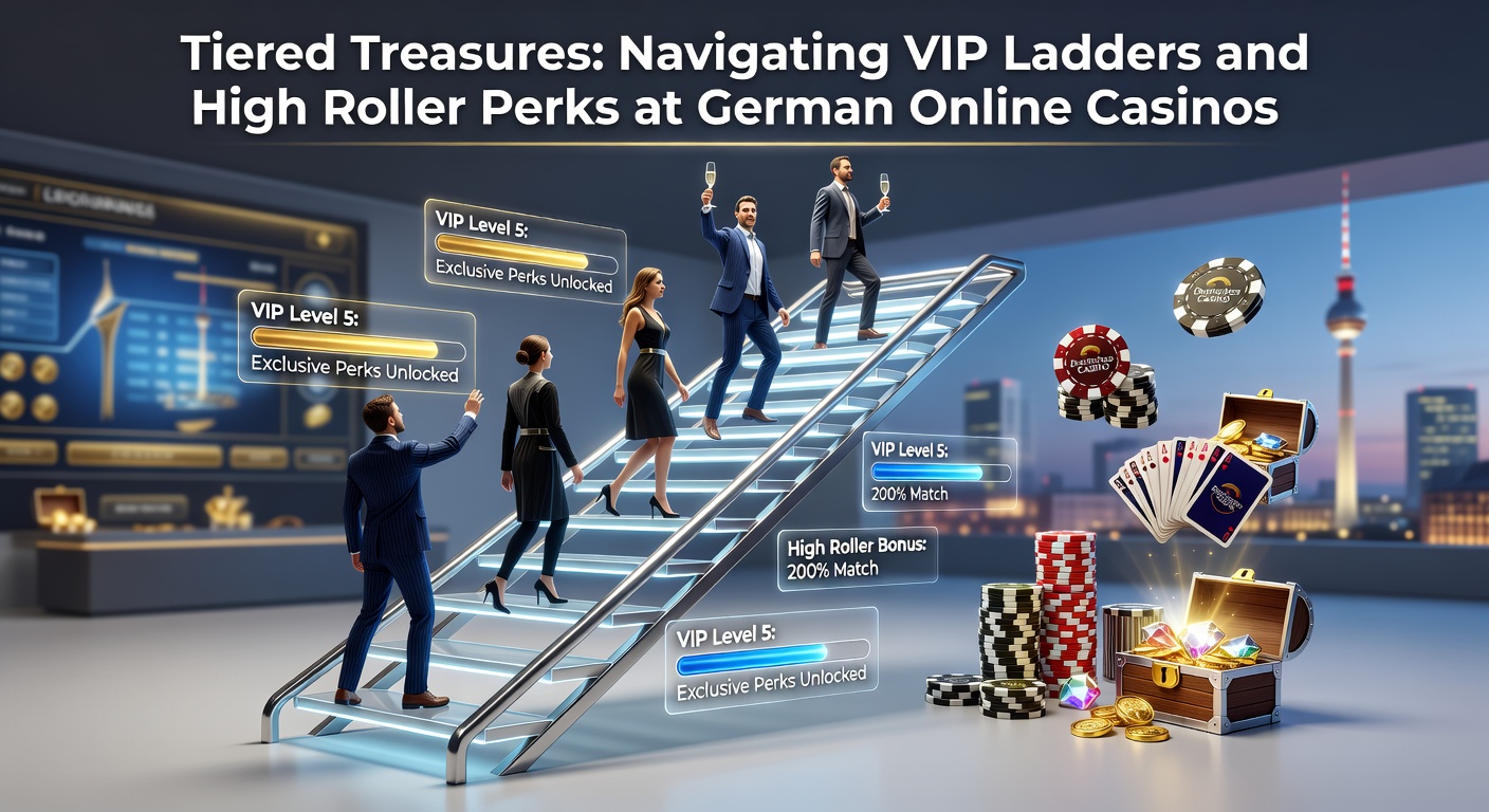 High-Roller am VIP-Tisch mit Champagner und goldenen Chips in einem luxuriösen Online-Casino-Setting